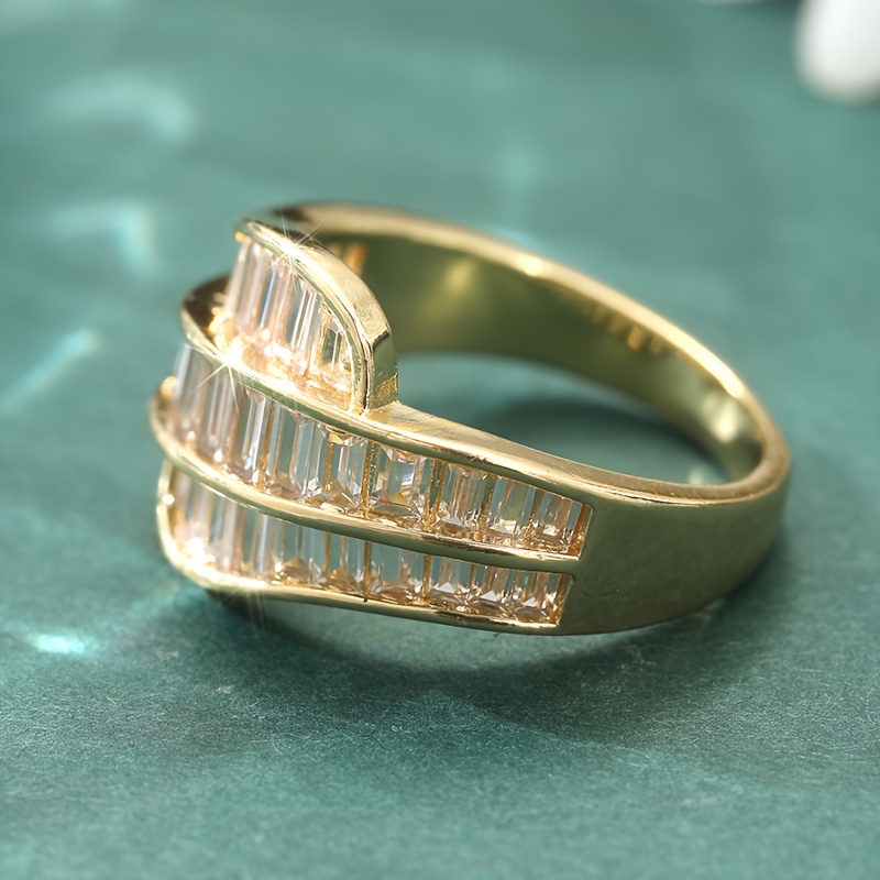 Women's Trendy Luxury Geometric Wedding Band Ring